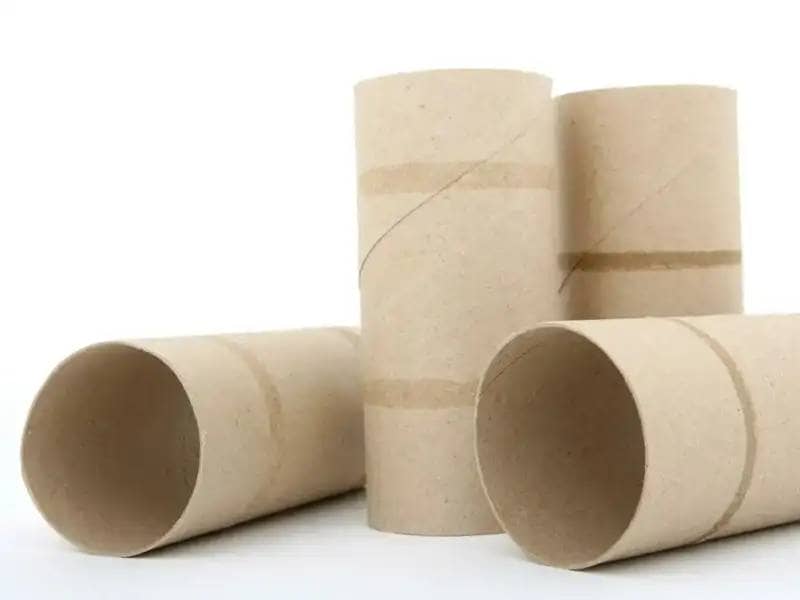4 empty toilet paper rolls