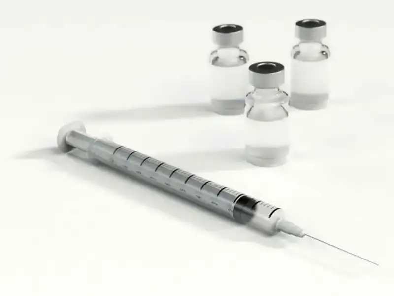 Syringe and medicine bottle